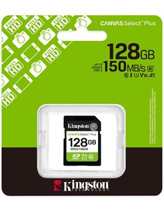 KINGSTON Tarjeta De Memoria SD 128Gb 150Mb/S CANVAS SELECT PLUS