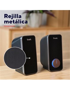 TRUST Altavoces PC 14W ARYS Por Usb Negro