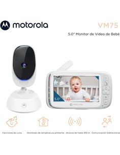 MOTOROLA Vigila Bebes Con Pantalla 5" VM75