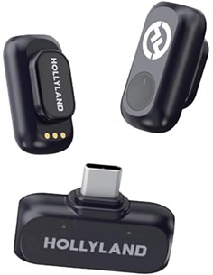 HOLLYLAND Microfono Inalambrico Duo Lavalier Con Conector Tipo C LARK A1