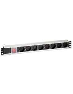 CROMAD CR0309 REGLETA PDU RACK 19 pulgadas 8 TOMAS + INTERRUPTOR ALUMINIO