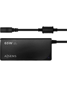 AiSENS Cargador Para Portatil 65W  QC3.0 Con 9 Clavijas Usb-A ASCL-65WAUTO-BK