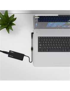 AiSENS Cargador Para Portatil 65W  QC3.0 Con 9 Clavijas Usb-A ASCL-65WAUTO-BK