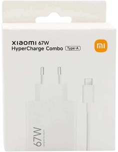 XIAOMI Cargador Red Por Usb + Cable Datos Tipo C A Usb 67W Blanco MDY-12-H