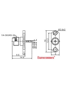 EUROCONNEX SMA Hembra Chasis Amarillo Dorado 3661