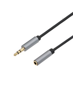 EUROCONNEX Cable Extensor Jack M/H 3.5mm 3Mtrs Negro AU101-3