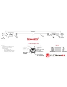 EUROCONNEX Cable Impresora Usb A/M-B/M 1.8Mtrs Negro 2894
