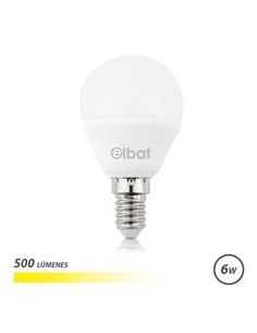 ELBAT Bombilla Led Luz Calida 6W G45 500 Lumenes,E14 EB0562