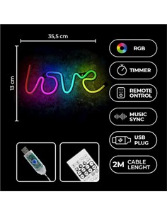 FOREVER RTV100438 LAMPARA DECORATIVA NEON LED LOVE 2