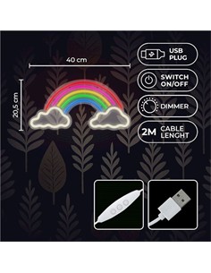 FOREVER RTV200036 LAMPARA DECORATIVA NEON LED RAINBOW ON CLOUDS 2