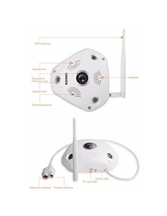 CAMVIEW CV0199 CAMARA IP PANORÁMICA 360º 5MP | WIFI | SD | ONVIF | 1
