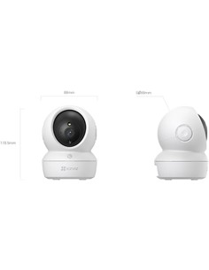 EZVIZ Camara Vigilancia IP Wifi 2K H6C 360º Blanco