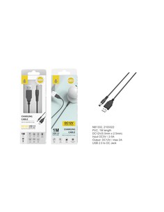 ONE PLUS Cable De Alimentacion DC 12V Jack 5.5x2.5mm a Usb 1Mtr NB1332