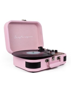 PRIXTON Tocadisco Grabador Con Bluetooth/USB/FM/TF VC600 5W X2 Rosa