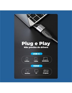 VENTION Adaptador Tipo C/M a Hdmi/H 4K 3D 30Hz TCDH0
