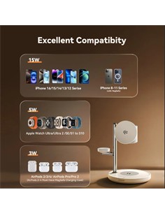 JOYROOM Cargador Inalambrico 4 En 1 15W JR-W23