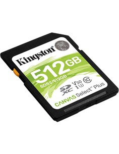 KINGSTON Tarjeta Memoria SDXC 512Gb 100MB/s R C10 CANVAS Select Plus