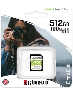 KINGSTON Tarjeta Memoria SDXC 512Gb 100MB/s R C10 CANVAS Select Plus