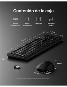 BELKIN Teclado + Raton Inalambrico BBZ010 Usb Negro