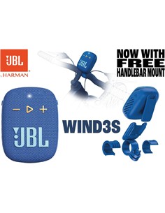 JBL Altavoz Bluetooth WIND 3S Con Soporte Manillar Para Bici Azul