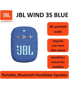 JBL Altavoz Bluetooth WIND 3S Con Soporte Manillar Para Bici Azul