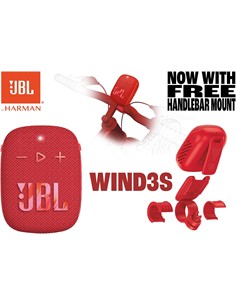 JBL Altavoz Bluetooth WIND 3S Con Soporte Manillar Para Bici Rojo