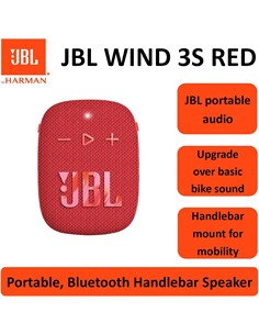 JBL Altavoz Bluetooth WIND 3S Con Soporte Manillar Para Bici Rojo