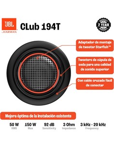 JBL Kit Tweeter 19mm Hasta 150W CLUB 194T