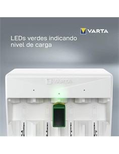 VARTA Cargador Universal De Pilas AA/AAA/C/D/9V 57658 Con Cable USB tipo C