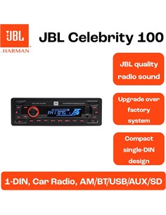 JBL Reproductor De Coche CELEBRITY100 Con Bluetooth/Radio FM/Aux/Usb 50W