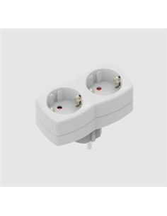 SILVER Enchufe 2x Schuko 9154 Blanco