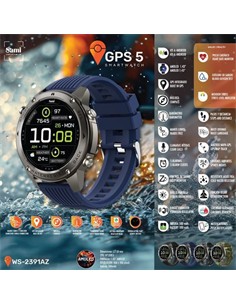 SAMI Reloj Smartwatch GPS-5 WS-2391 Negro