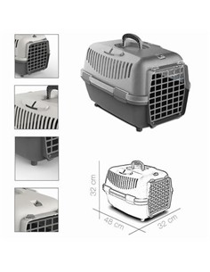 GENERICO 601561 TRANSPORTIN MASCOTAS GRIS CLARO 48X32X32CM