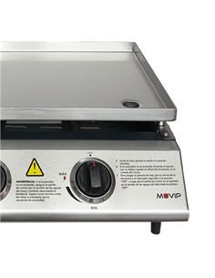 MUVIP MV0616 PLANCHA DE ASAR 2 FUEGOS INOXIDABLE 2