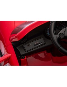 GENERICO 33010 COCHE INFANTIL A BATERIA CON CONTROL REMOTO PORSCHE RUF CTR3 ROJO 9