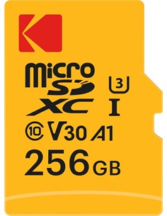 KODAK Tarjeta Memoria Micro SDXC 256Gb Con Adaptador UHS-I V30 A1 4K Ultra HD
