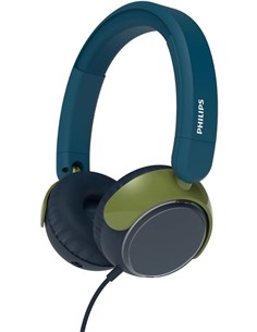 PHILIPS Aurcular Casco Con Cable Jack 3.5/ Tipo C TAK2000 Para Niños <85Db Azul Verde