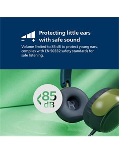 PHILIPS Aurcular Casco Con Cable Jack 3.5/ Tipo C TAK2000 Para Niños <85Db Rosa Naranja