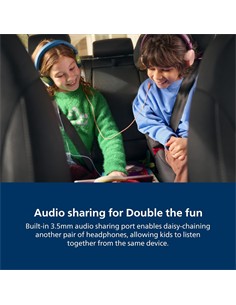 PHILIPS Aurcular Casco Con Cable Jack 3.5/ Tipo C TAK2000 Para Niños <85Db Rosa Naranja