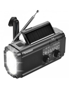 SUNSTECH Radio AM/FM Solar Con Dinamo/Linterna RPE25