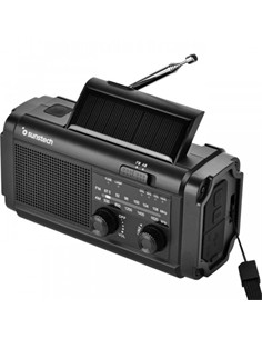 SUNSTECH Radio AM/FM Solar Con Dinamo/Linterna RPE25