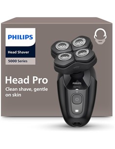 PHILIPS Afeitadora Para la Cabeza Head Pro HS5980/15 Serie 5000 Recargable Cabezal Flexible 360º