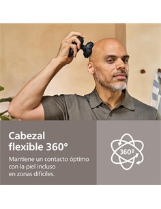 PHILIPS Afeitadora Para la Cabeza Head Pro HS5980/15 Serie 5000 Recargable Cabezal Flexible 360º