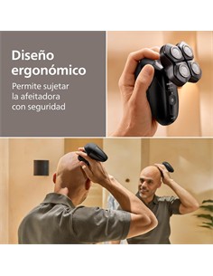 PHILIPS Afeitadora Para la Cabeza Head Pro HS5980/15 Serie 5000 Recargable Cabezal Flexible 360º