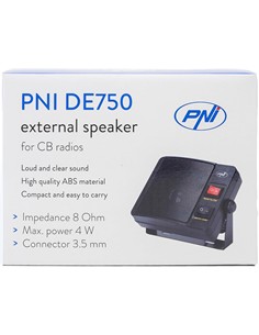 PNI Altavoz Externo Para Radio CB DE750 4W Cable 1.8Mtrs 130X45X98cm