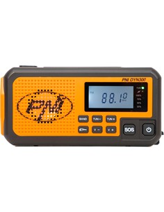PNI Radio Portatil Solar AM/FM/SW DYN300 Con Dinamo,Linterna, Bateria Recargable 4000mAh Funcion SOS