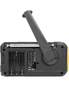 PNI Radio Portatil Solar AM/FM/SW DYN300 Con Dinamo,Linterna, Bateria Recargable 4000mAh Funcion SOS