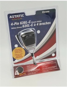 ASTATIC Microfono de CB Dinamico 4 Pin 636L-C Chrome Edition