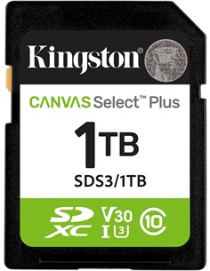KINGSTON Tarjeta SD 1Tb 150Mb/s Canvas Select Plus
