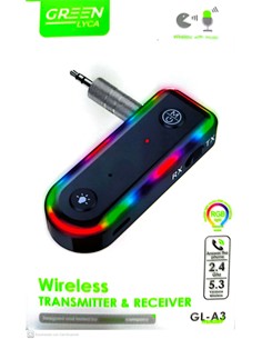GREEN LYCA Transmisor y Receptor Bluetooth 5.3 Recargable Jack 3.5mm GL-A3